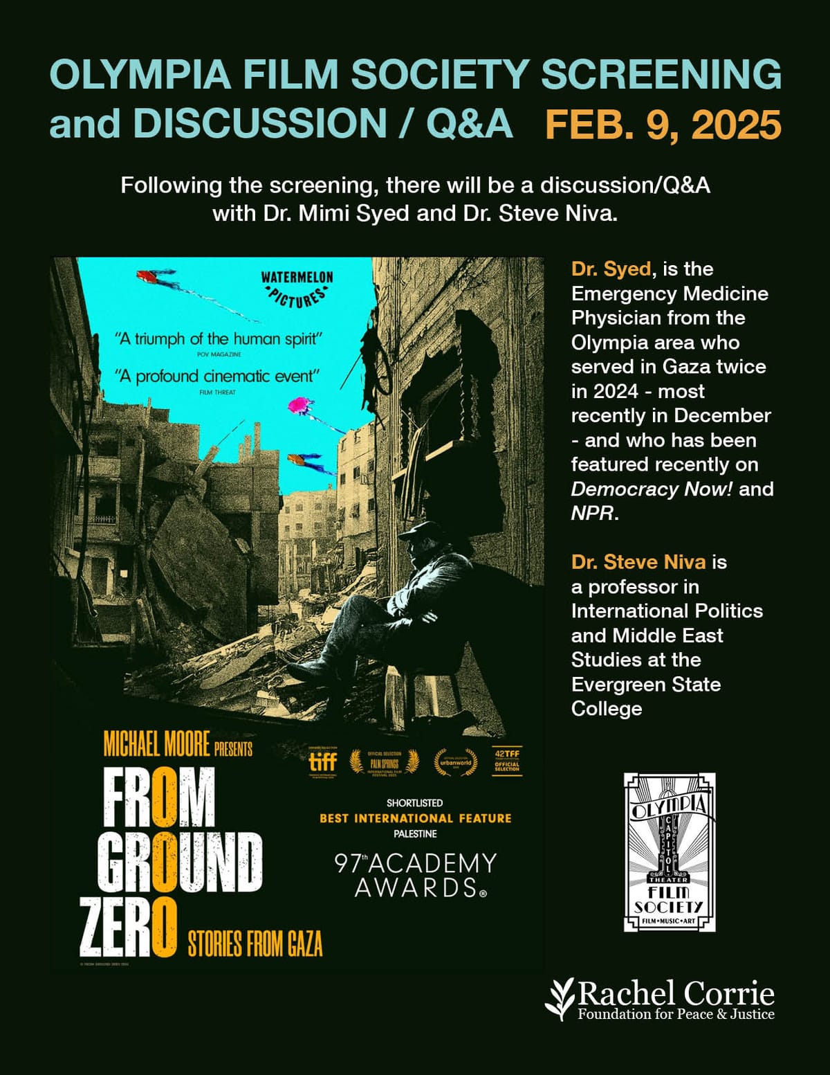 From Ground Zero Screening & Discussion w/ Dr. Mimi Syed and Dr. Steve Nova (Sunday, Feb. 9 7pm)