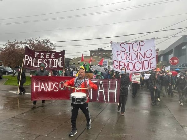 350 people in Olympia March in Solidarity with Palestine