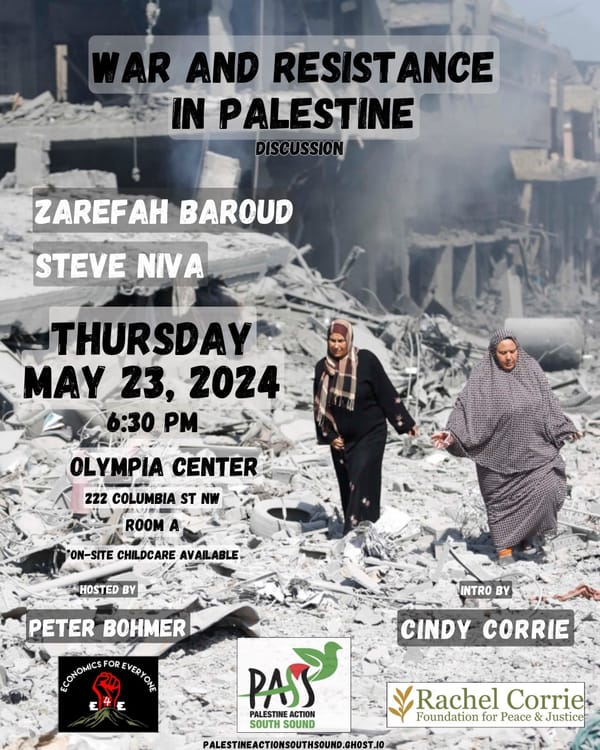 *Upcoming Event* War and Resistance in Palestine: A Discussion